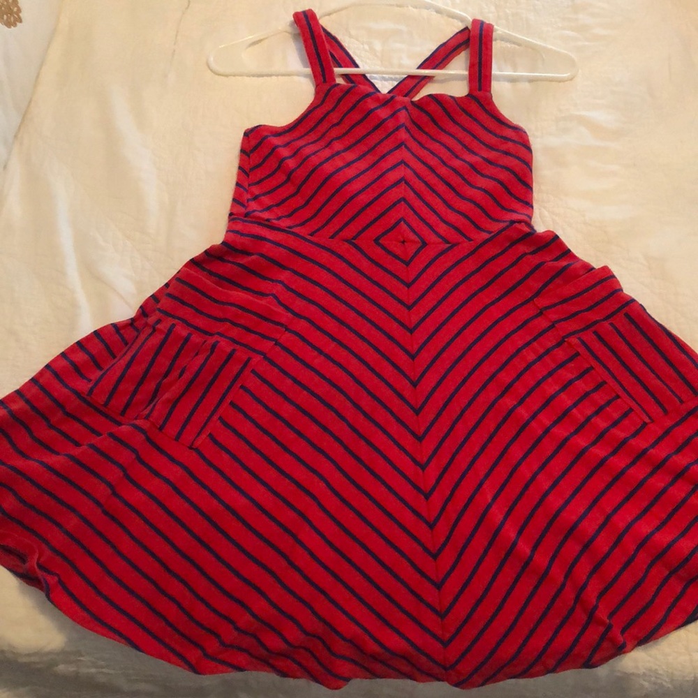 Girls polo Ralph Lauren stripe dress w pockets